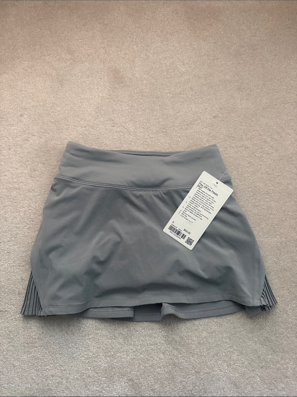 NWT Lululemon play off the pleats skirt